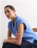 Mohair Blend V-Neck Vest Top