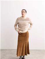 Mohair Blend Jacquard Stripe Jumper