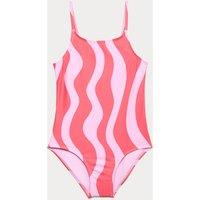 M&S Wavey Stripe Swimsuit (6-16 Yrs) Multi