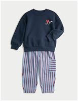 2 Piece Heart Print Top & Bottom Outfit (2-8 Yrs)