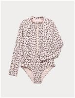 Leopard Long Sleeve Swimsuit (6-16 Yrs)