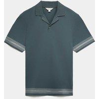 Autograph Pure Supima Cotton Embroidered Polo Shirt Dark Petrol