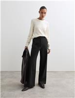 JAEGER Jersey Wide Leg Trousers Black