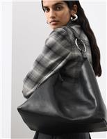 Leather Top Handle Shoulder Bag