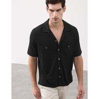 Autograph Cotton Modal Polo Shirt Black