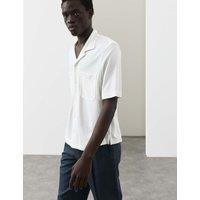 Autograph Relaxed Fit Modal Rich textured Button Through Polo Light Natural