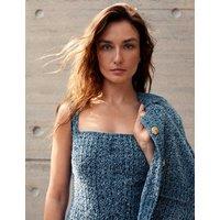 M&S Pure Cotton Denim Tufted Mini Shift Dress Denim