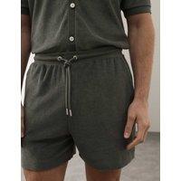 Autograph Cotton Rich Terry Towelling Shorts Dark Olive