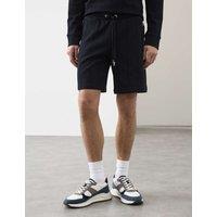 Autograph Regular Fit Cotton Rich Textured Shorts Dark Navy