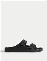 Moulded Footbed Two Strap Slider Sandals