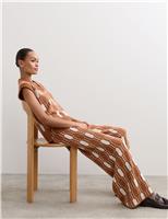 Pure Merino Wool Jacquard Knitted Trousers