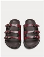 Triple Buckle Footbed Sandals