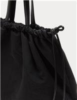 Large Ruched Drawstring Shoulder Bag