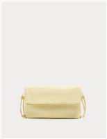 Ruched Fold Over Clutch Bag