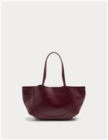 Faux Leather Stitch Detail Tote Bag