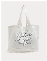 Pure Cotton Canvas Graphic Tote Bag
