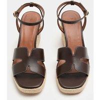 M&S Ankle Strap Wedge Sandals Brown