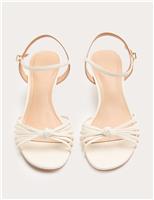 M&S Knot Strappy Stiletto Heel Sandals Gold