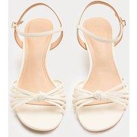 M&S Knot Strappy Stiletto Heel Sandals Cream