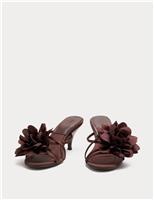 Corsage Stiletto Heel Mules