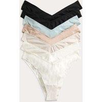 M&S 7 Pack Pure Cotton Miami Knickers Cream Mix