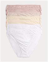 7 Pack Pure Cotton High Leg Knickers