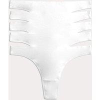 M&S 5 Pack Cotton Modal Thongs White
