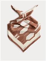 Pure Silk Geometric Scarf