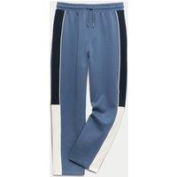 M&S Cotton Rich Side Stripe Joggers (2-16 Yrs) Air Force Blue