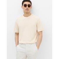 M&S Relaxed Fit Linen T-Shirt Ecru