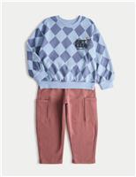 2 Piece Cotton Rich Top & Bottom Outfit (2-8 Years)