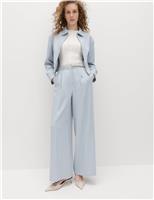 M&S Relaxed Trousers with Linen Chambray