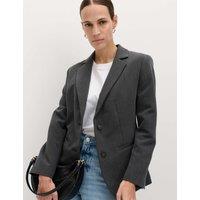 M&S Relaxed Tailored Single-Breasted Blazer Grey