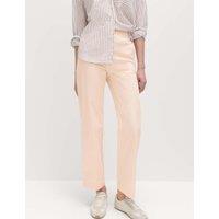 M&S Cotton Rich Straight Leg Trousers Pale Blush