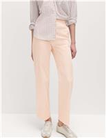 Cotton Rich Straight Leg Trousers