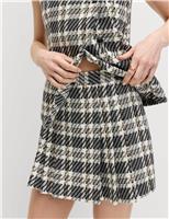 Checked Pleated Mini Skirt