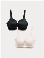 2 Pack Body Soft Wired Full Cup Bras (F-H)