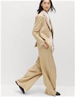 Lyocell Rich Palazzo Trousers with Linen