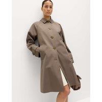 M&S Pure Cotton Car Coat Mole