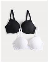 2 Pack Jasmine Lace Wired Push Up Bras (A-E)