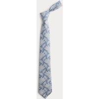 M&S Floral Fan Tie Mid Blue