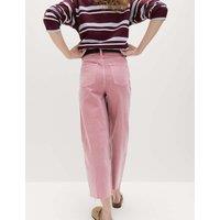 M&S High Waisted Wide Leg Cropped Jeans Antique Rose