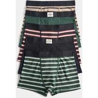 M&S 5pk Striped Cotton with Stretch Trunks (5-16 Yrs) Multi