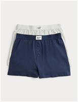 2 Pack Cotton with Stretch Boxers (5-16 Years)