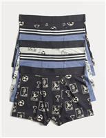 5 Pack Cotton Rich Football Trunks (5-16 Yrs)