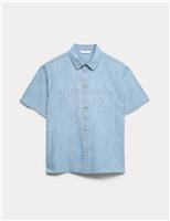 Pure Cotton Chambray Shirt (6-16 Yrs)