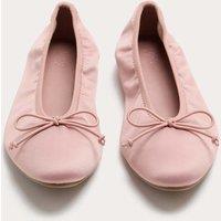 M&S Satin Flat Ballet Pumps Blush Pink