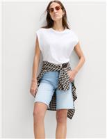 Pure Cotton High Waisted Bermuda Short