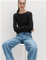 Slim Fit Crew Neck Long Sleeve Top