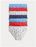 7 Pack Pure Cotton Sports Print Briefs (18 Mths-14 Yrs)
